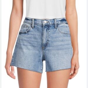 Joes Jeans High Rise Raw Hem Shorts Arwen Denim Size 28